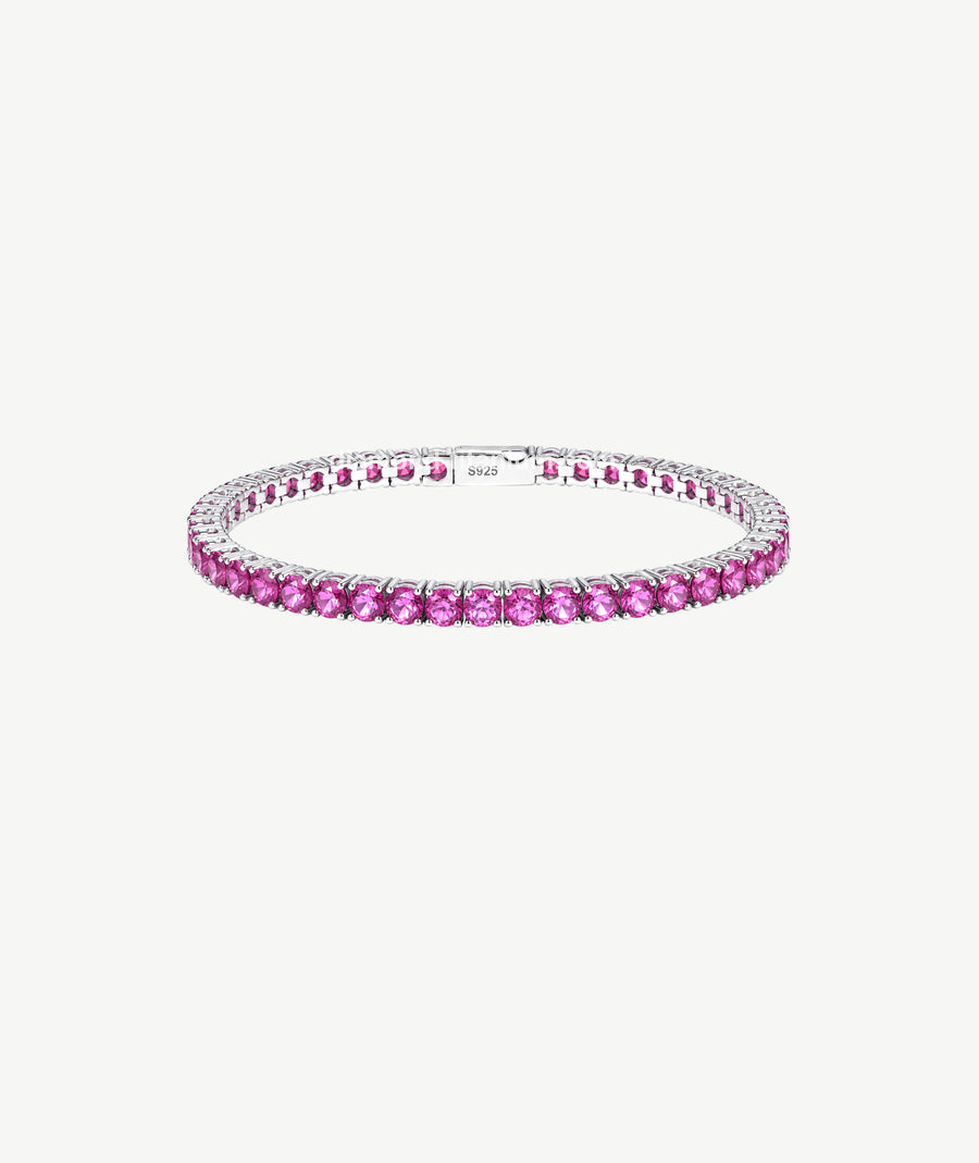 FENTA PINK GRADIENT SILVER BRACELET | سوار فنتا فضة بتدرج وردي