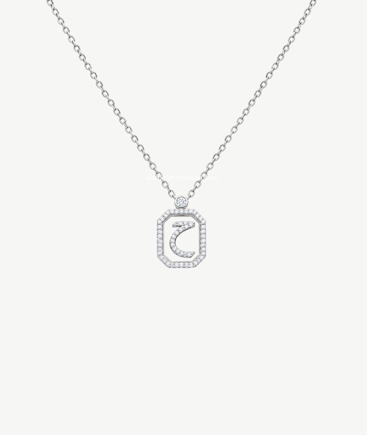 SILVER LETTER PENDANT NECKLACE | قلادة فضة بحرف