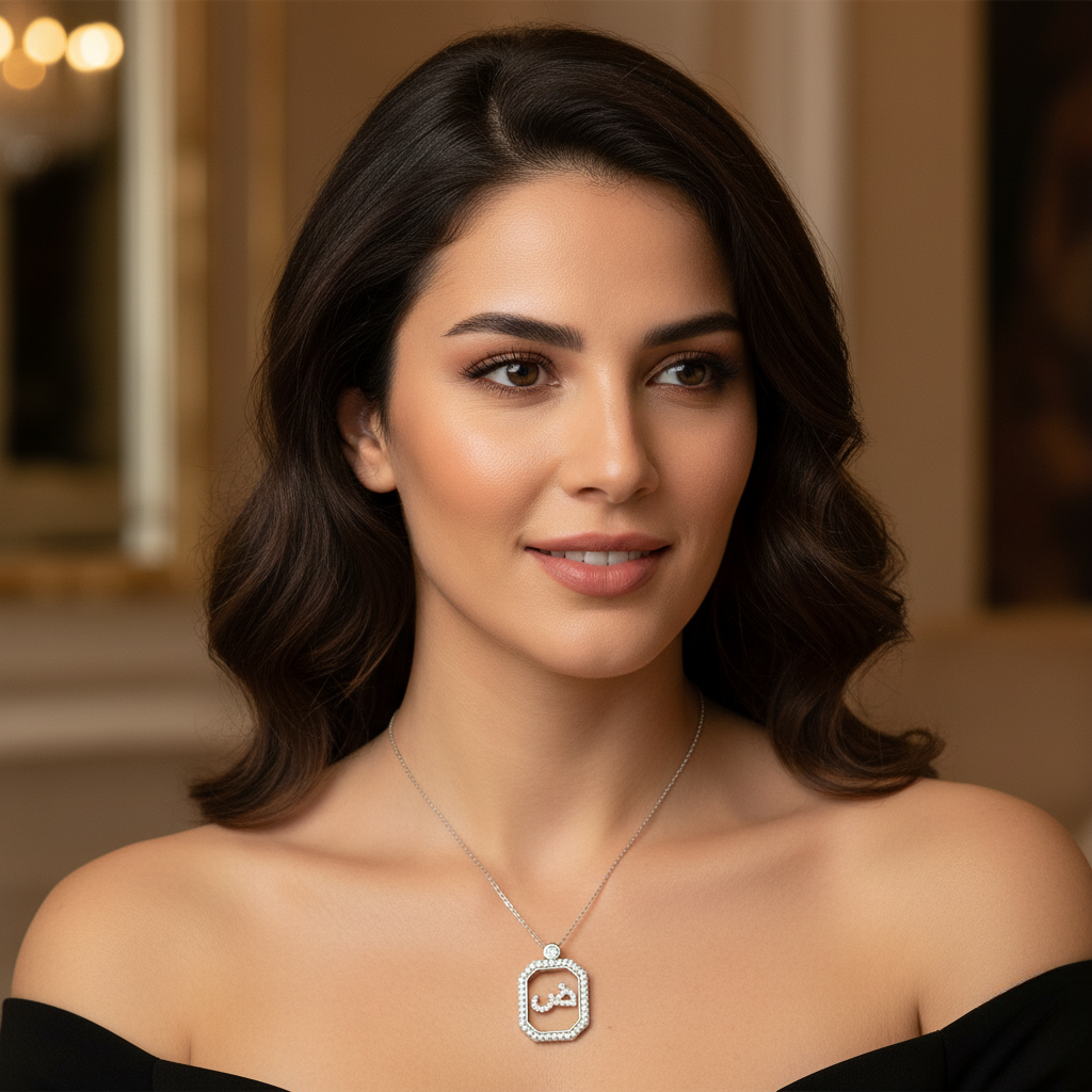 Diamond Titanium Long Necklace