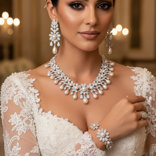 Diamond Titanium Wedding Set