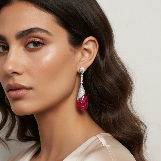 Diamond Titanium Earring