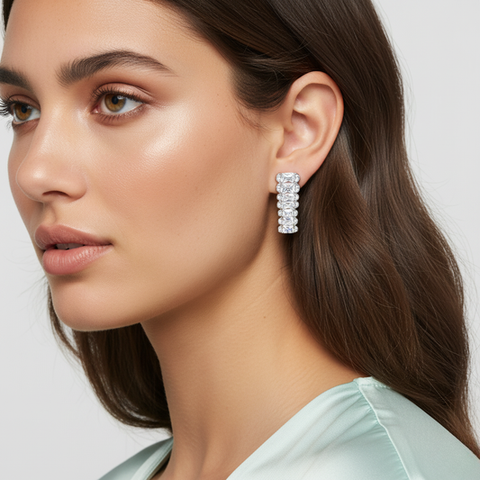 Diamond Titanium Earring