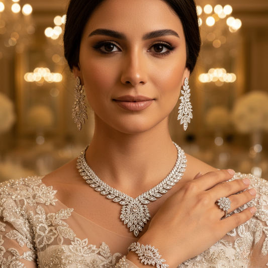 Diamond Titanium Wedding Set