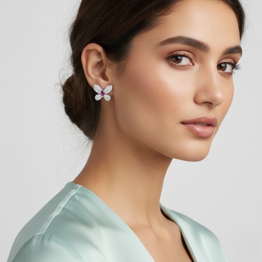 Diamond Titanium Earring