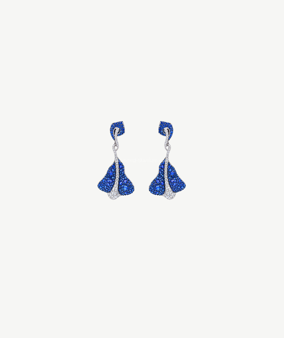 BLUE STONE SILVER DROP EARRINGS | أقراط فضة متدلية بالأحجار الزرقاء