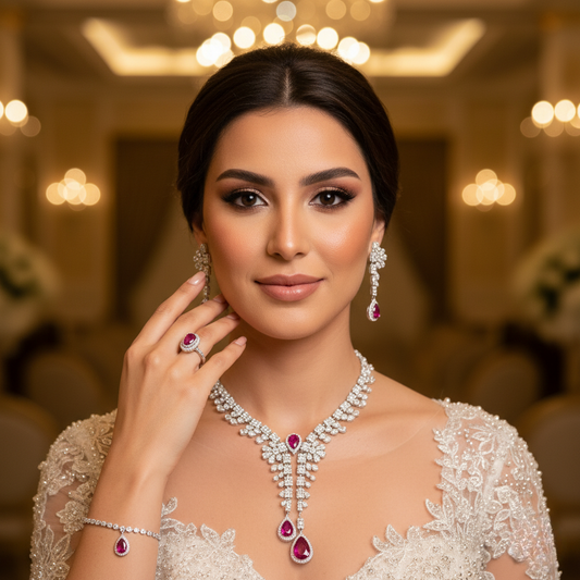 Diamond Titanium Wedding Set