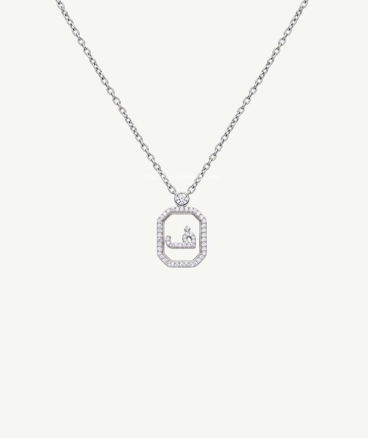 SILVER LETTER PENDANT NECKLACE | قلادة فضة بحرف