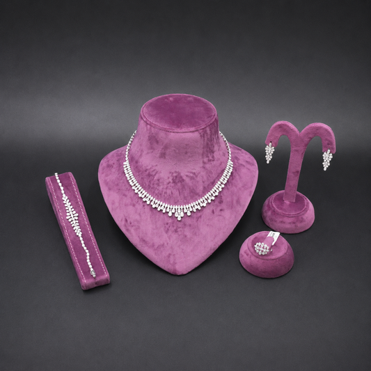 Divine Marquise Pear-Drop Jewelry Set (4-Piece) | طقم مجوهرات قطرات الماركيز والكمثرى الفاخر (4 قطع)