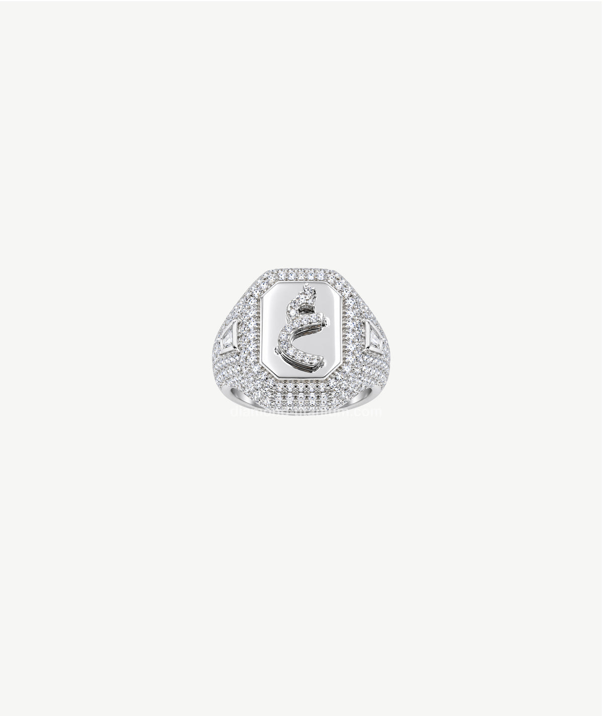 LETTER SILVER RING | خاتم فضة بتصميم حرف