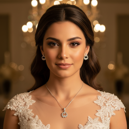 Diamond Titanium Wedding Set