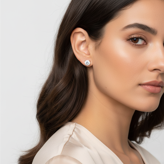 Diamond Titanium Earring