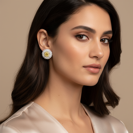 Diamond Titanium Earring