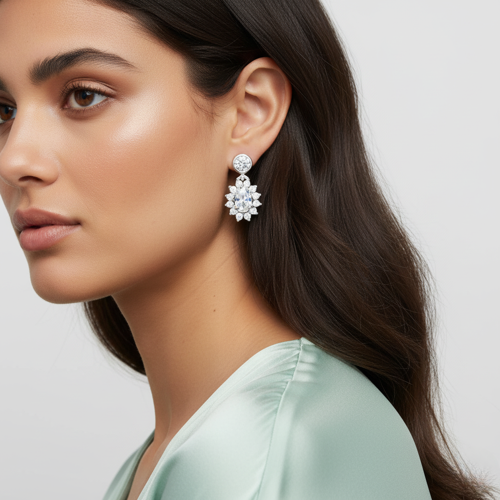 Diamond Titanium Earring