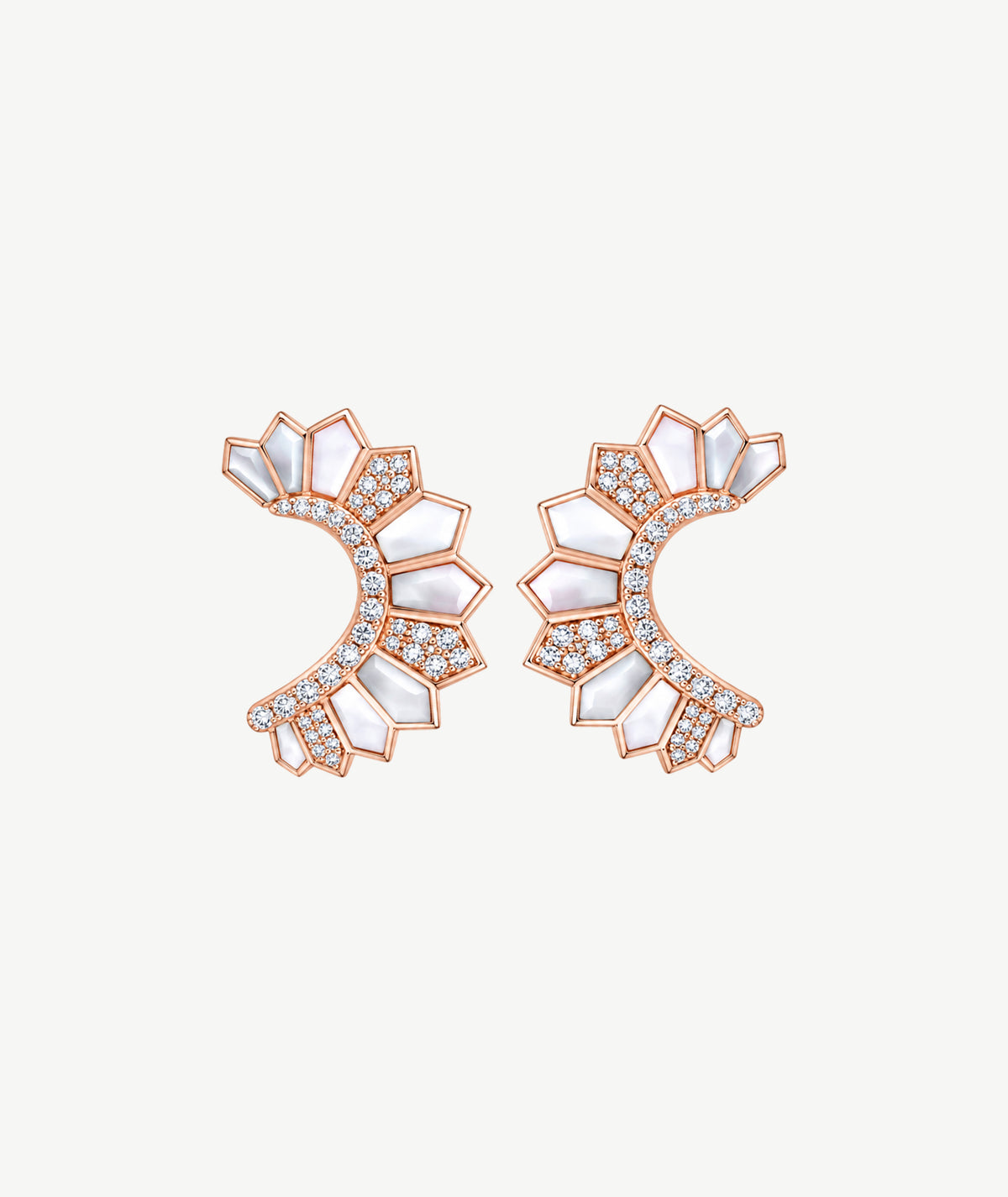 ROSE GOLD PLATED SILVER EARRINGS | أقراط فضة مطلي روز جولد