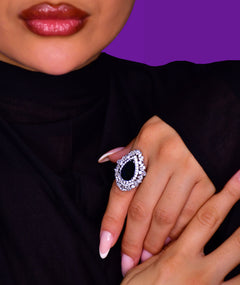 BLUE SILVER RING | خاتم فضة بحجر أزرق