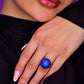 MIDNIGHT BLUE PAVÉ SILVER RING | خاتم فضة مرصّع بالأحجار الزرقاء
