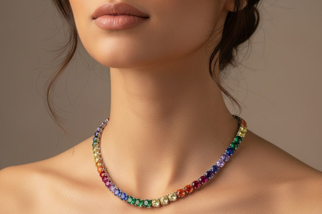 Diamond Titanium Long Necklace