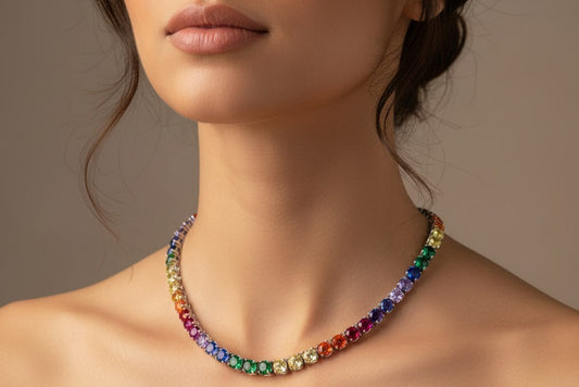 Diamond Titanium Long Necklace