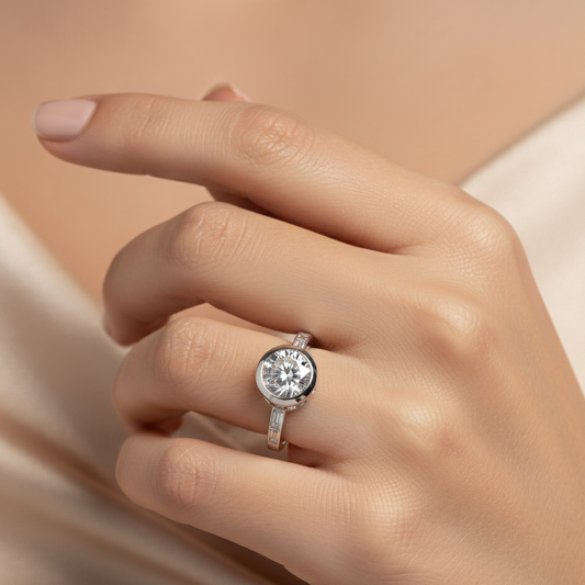 Diamond Titanium Ring