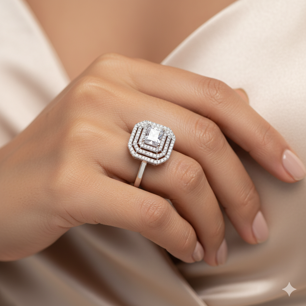 Diamond Titanium Ring