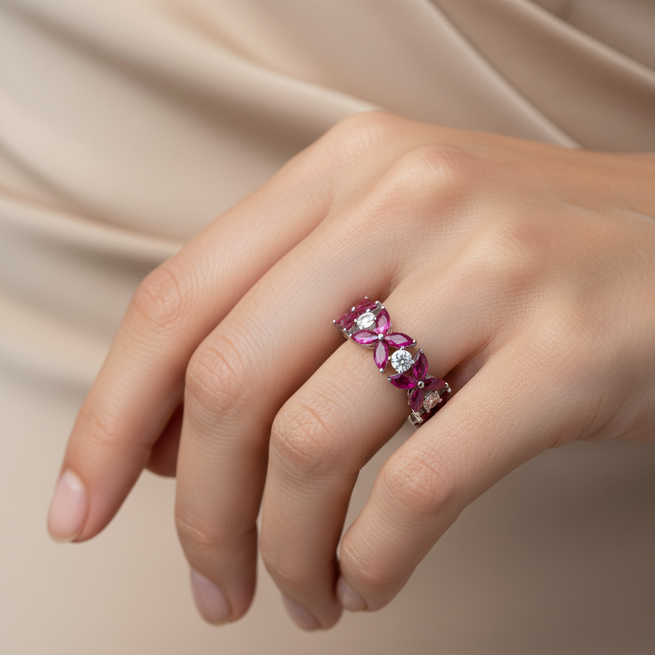 Diamond Titanium Ring