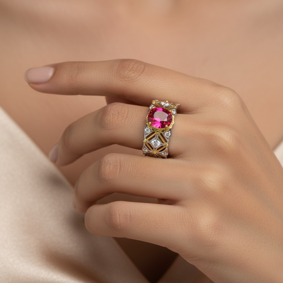 Diamond Titanium Ring