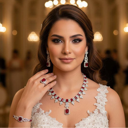 Diamond Titanium Wedding Set