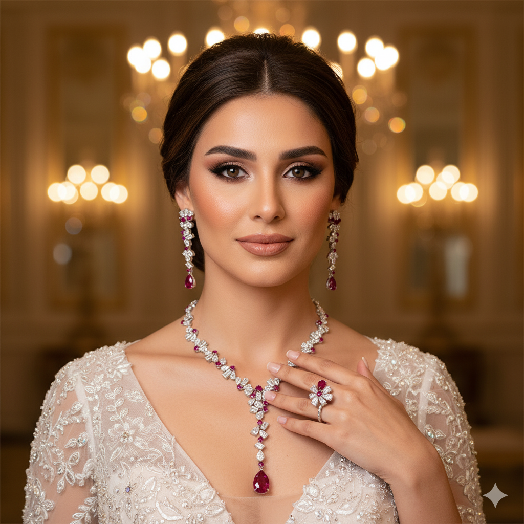 Diamond Titanium Wedding Set