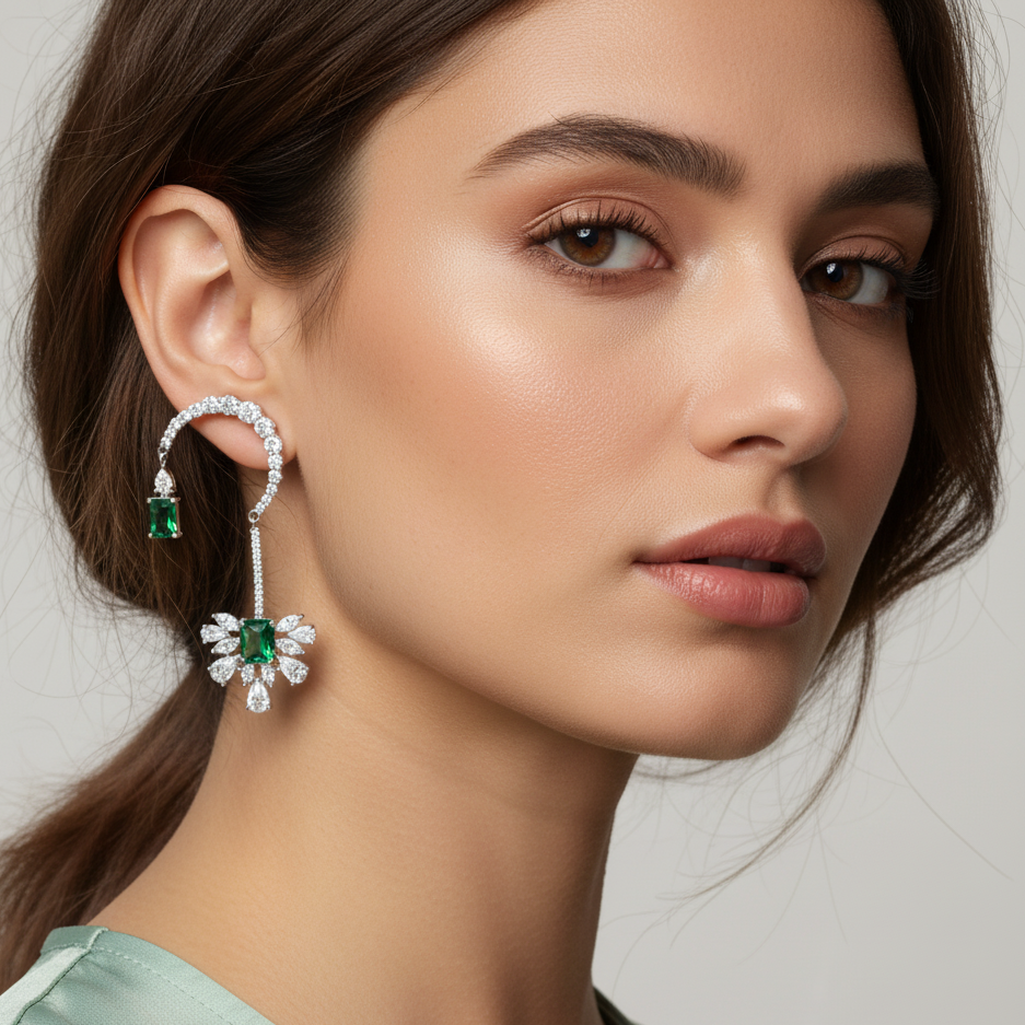 Diamond Titanium Earring