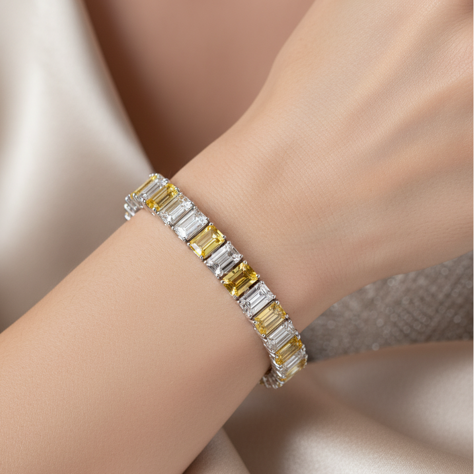 Diamond Titanium Bracelet