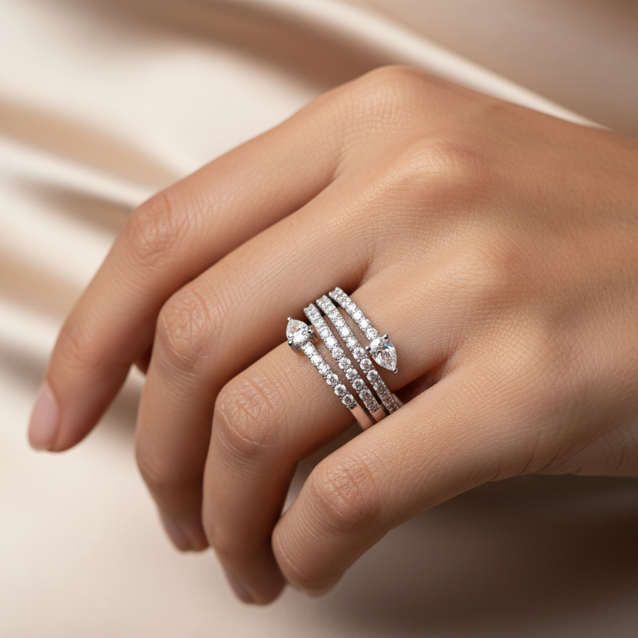 Diamond Titanium Ring