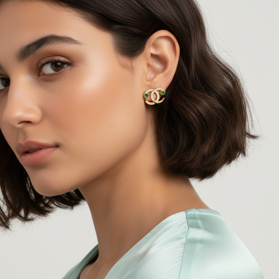 Diamond Titanium Earring