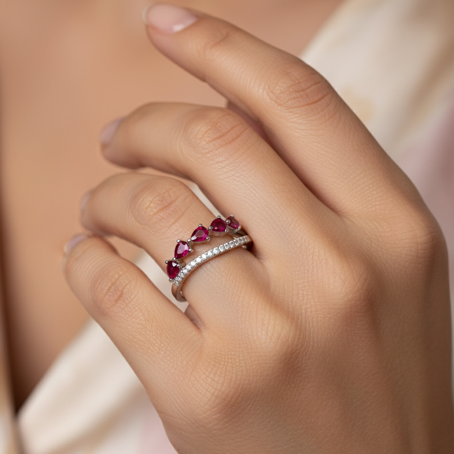 Diamond Titanium Ring