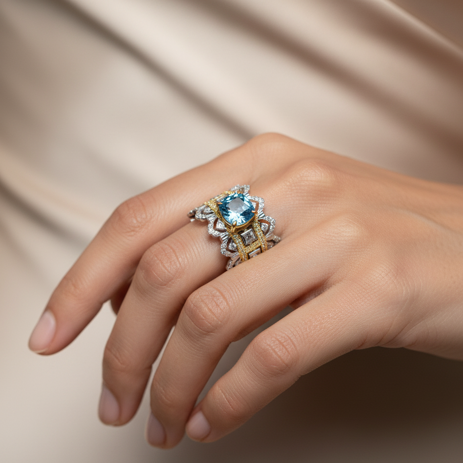 Diamond Titanium Ring