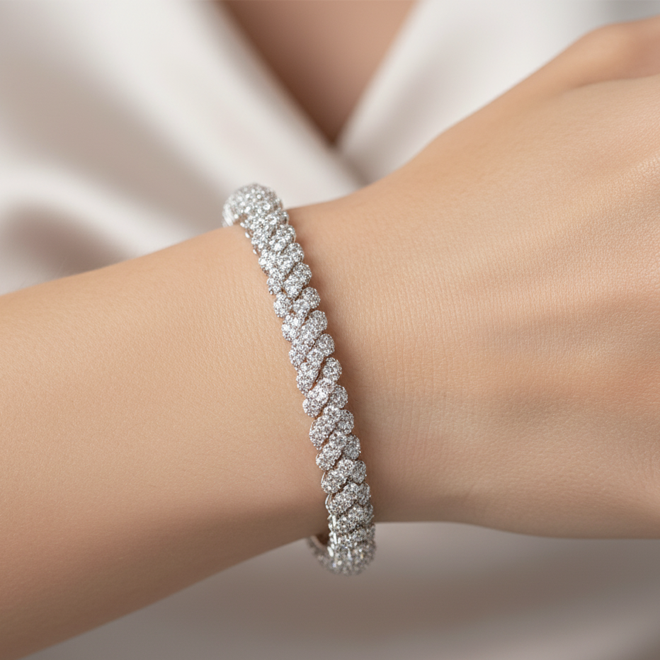 Diamond Titanium Bracelet