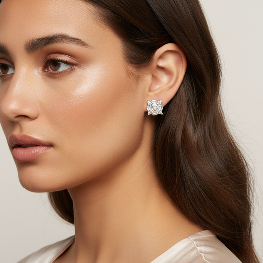 Diamond Titanium Earring