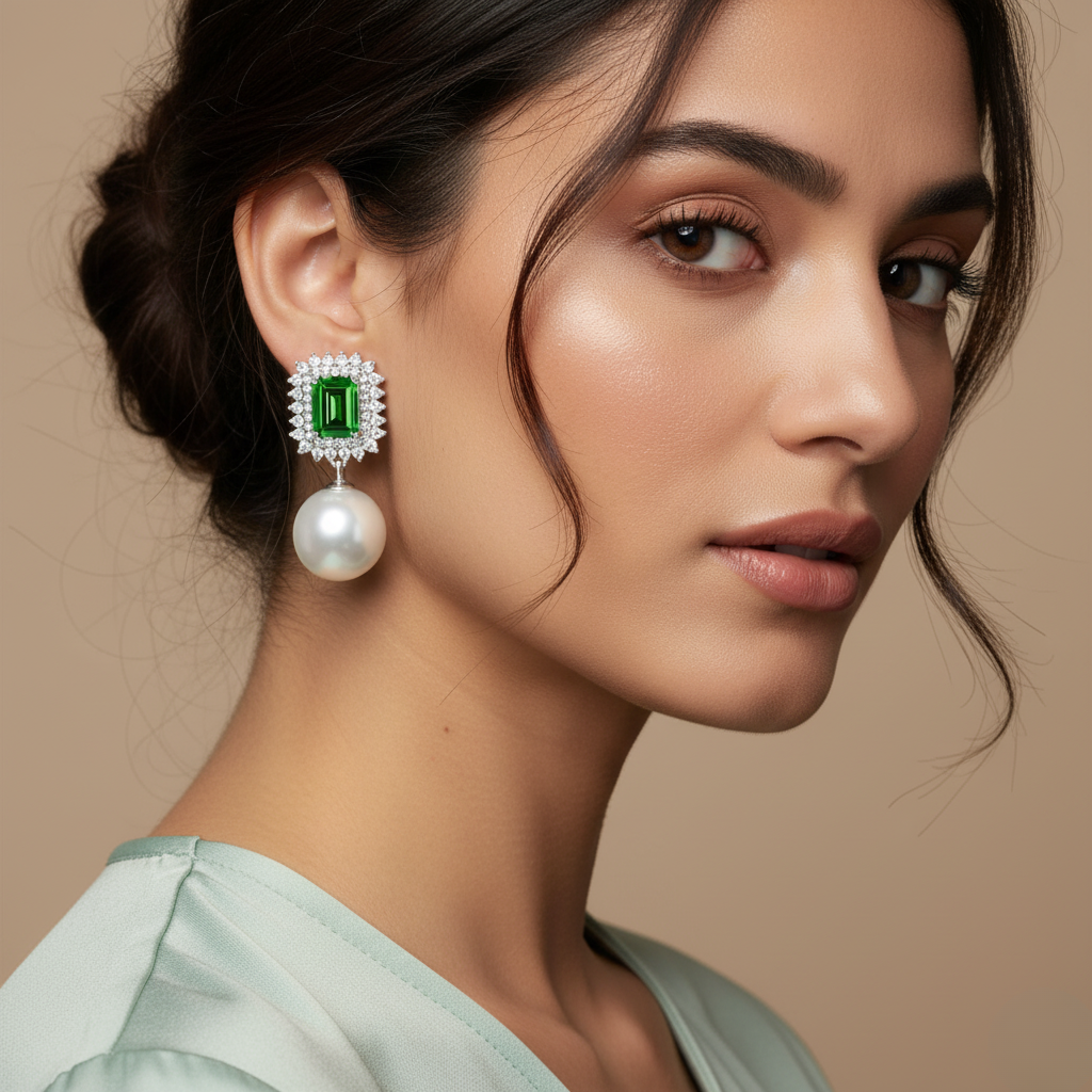 Diamond Titanium Earring