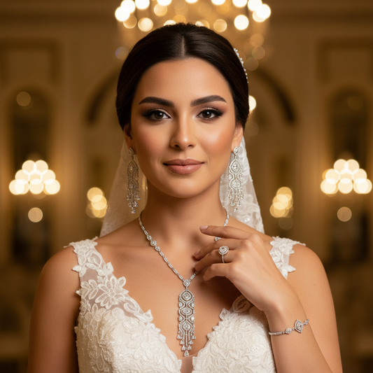 Diamond Titanium Wedding Set