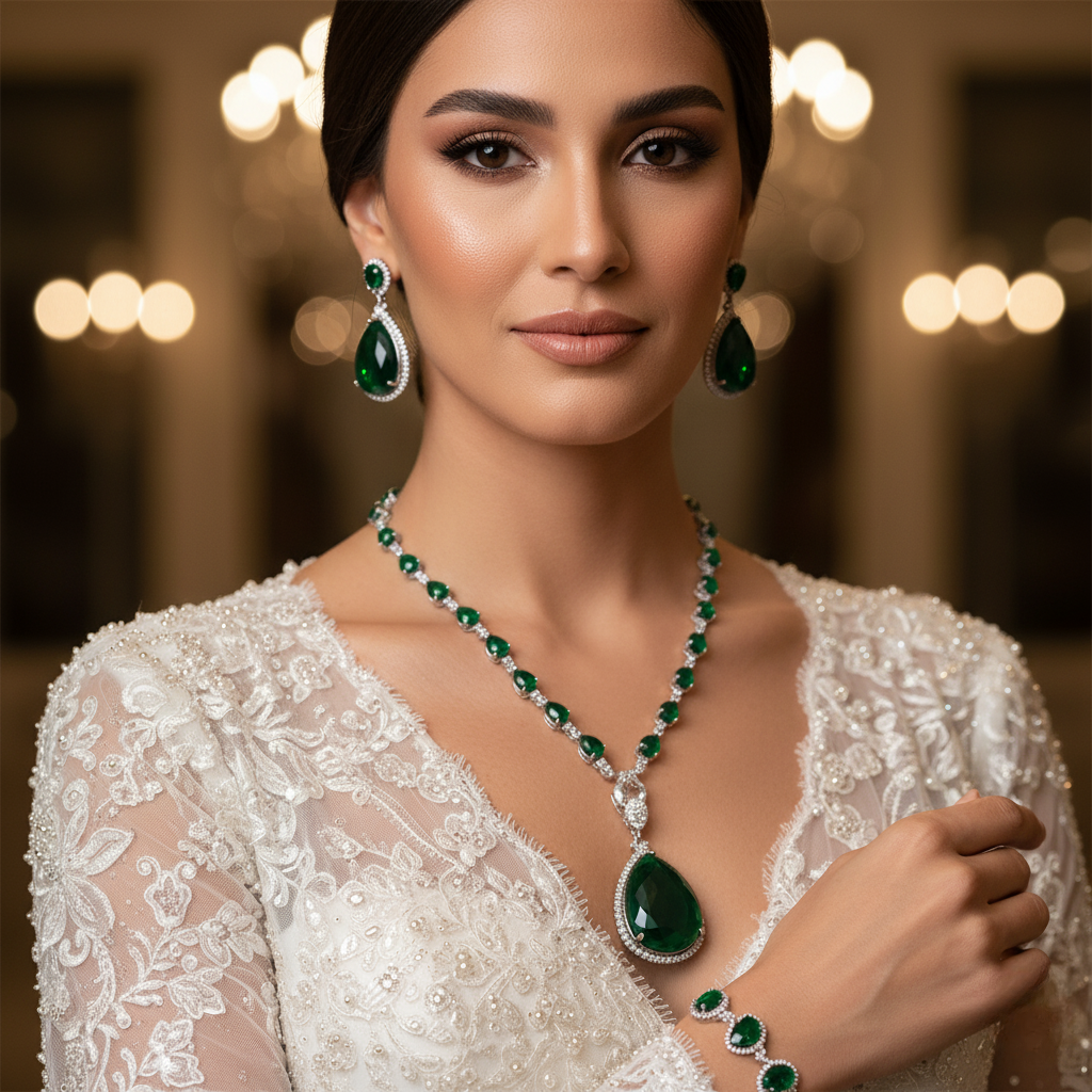 Diamond Titanium Wedding Set