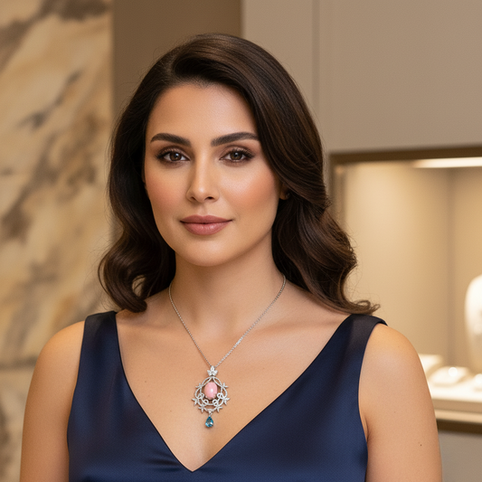 Diamond Titanium Long Necklace