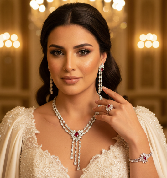 Diamond Titanium Wedding Set