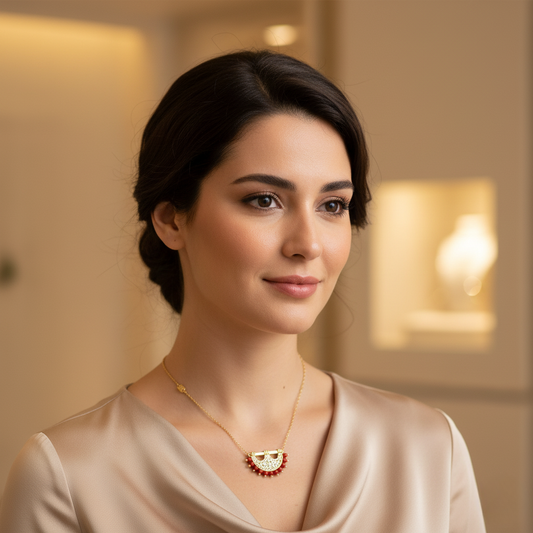 Diamond Titanium Long Necklace