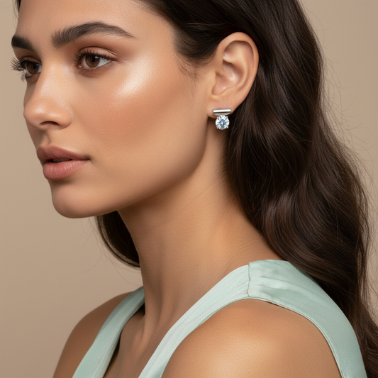 Diamond Titanium Earring