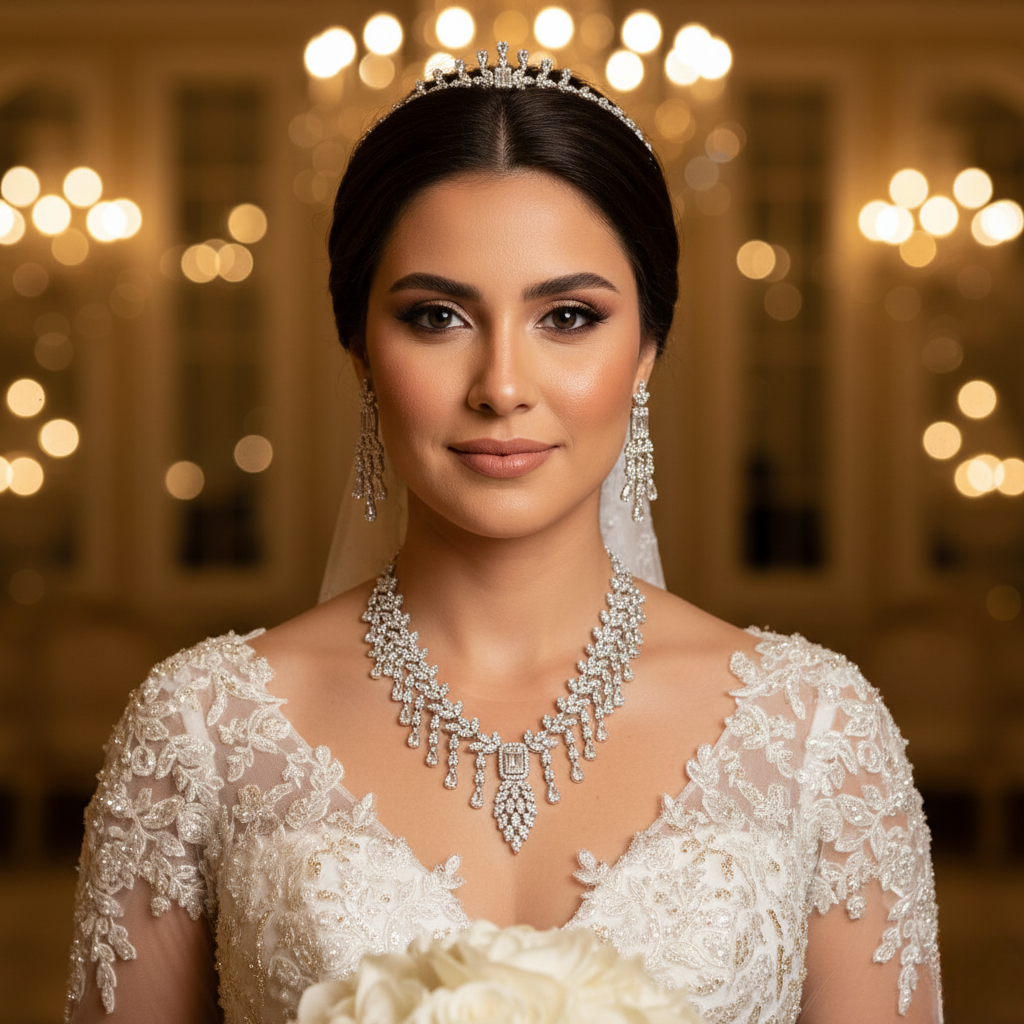 Diamond Titanium Wedding Set