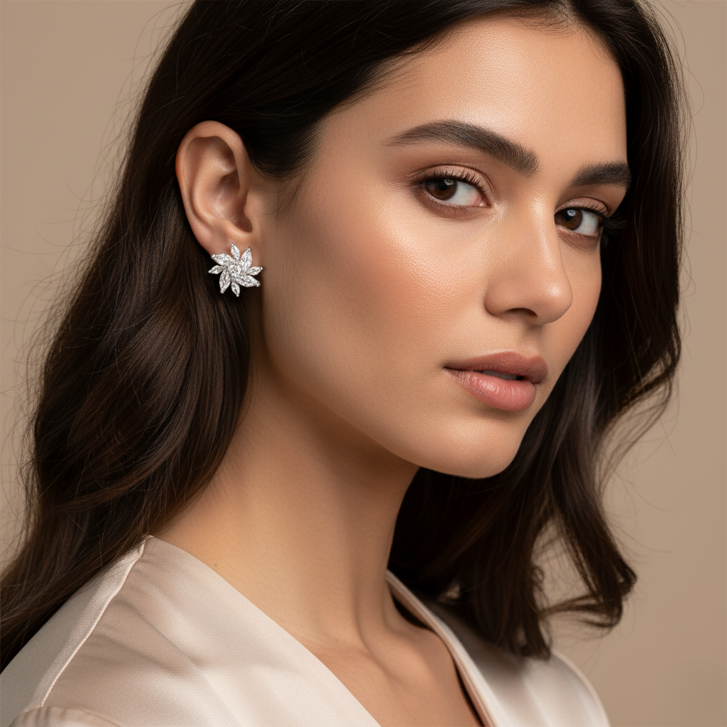 Diamond Titanium Earring