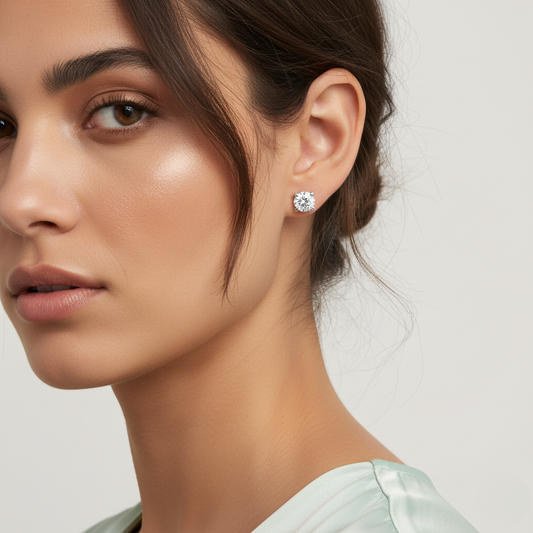 Diamond Titanium Earring