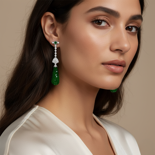 Diamond Titanium Earring