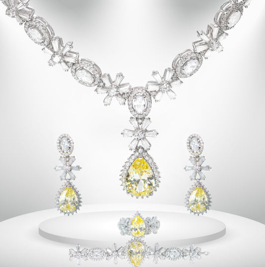 Diamond Titanium Wedding Set