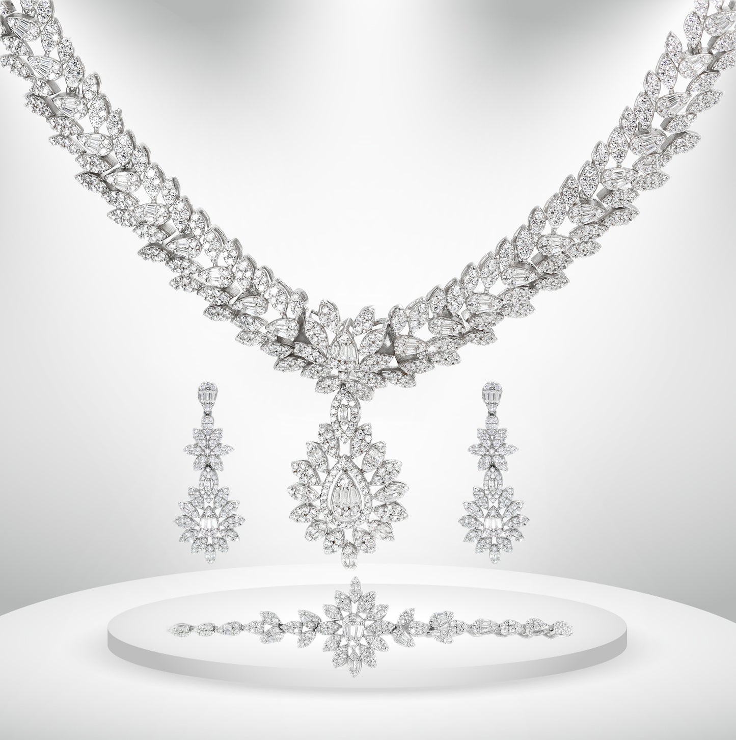 Diamond Titanium Wedding Set
