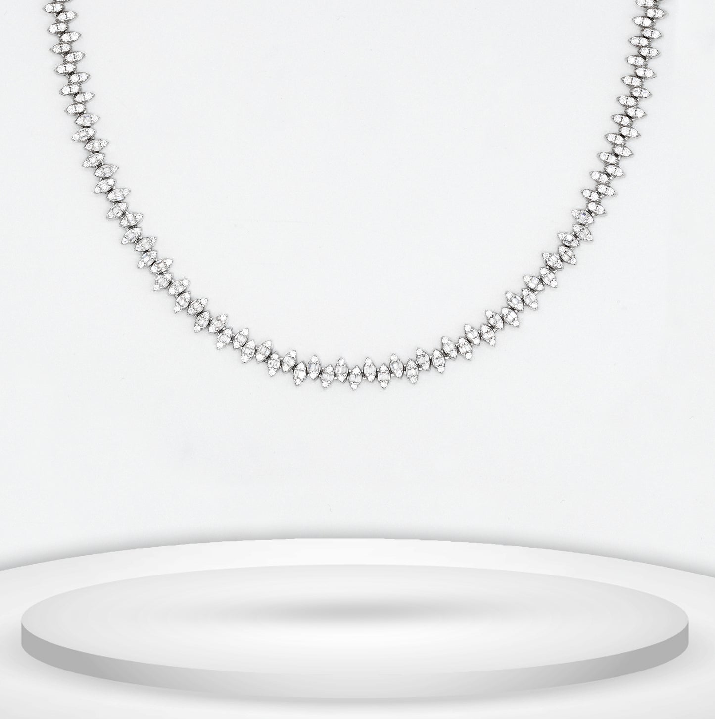 Diamond Titanium Long Necklace